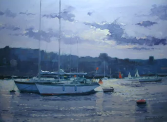 Salcombe - Yachts amarrés, fin d